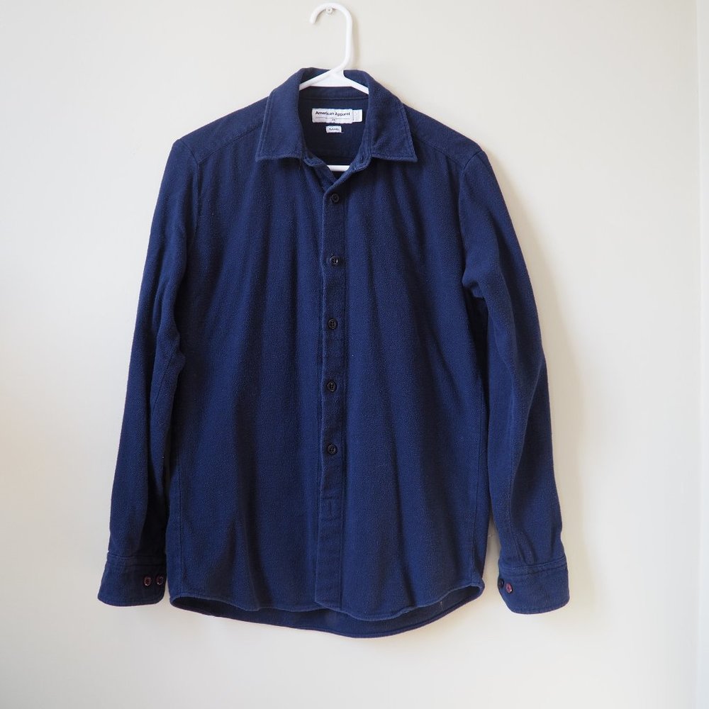 Classic American Apparel navy blue flannel shirt